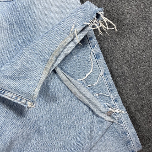 Zara Jeans Womens 10 Blue High Rise Straight Leg Denim Classic Casual Distressed - Picture 6 of 12